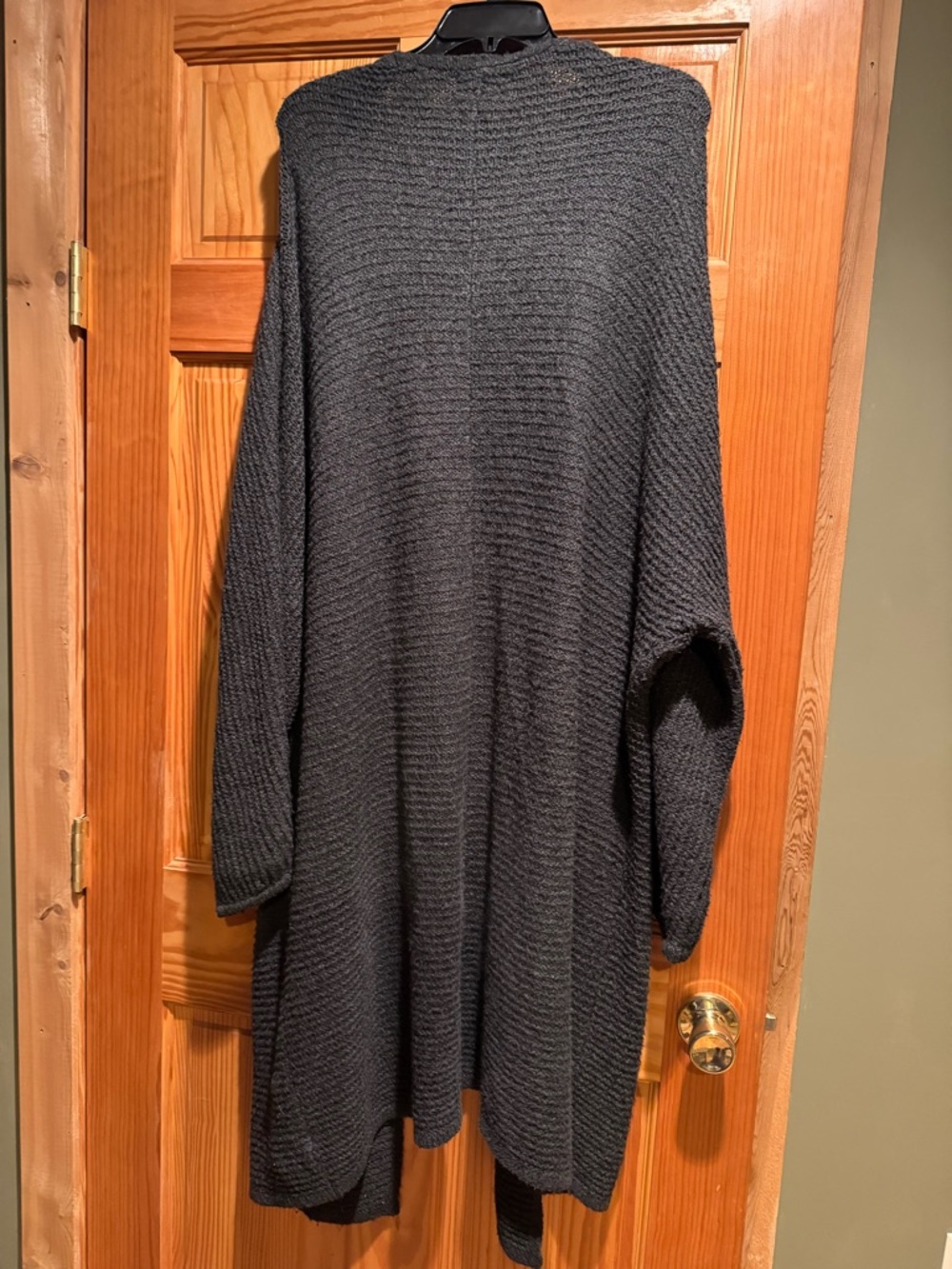 Mossimo Dark Grey Open-Front Longline Ribbed Cardigan Size XXL - Picture 2 of 5